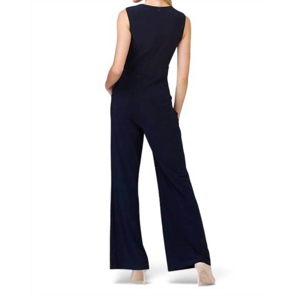 NEW JOSEPH RIBKOFF bell bottom jumpsuit in midnight blue - Picture 2 of 2